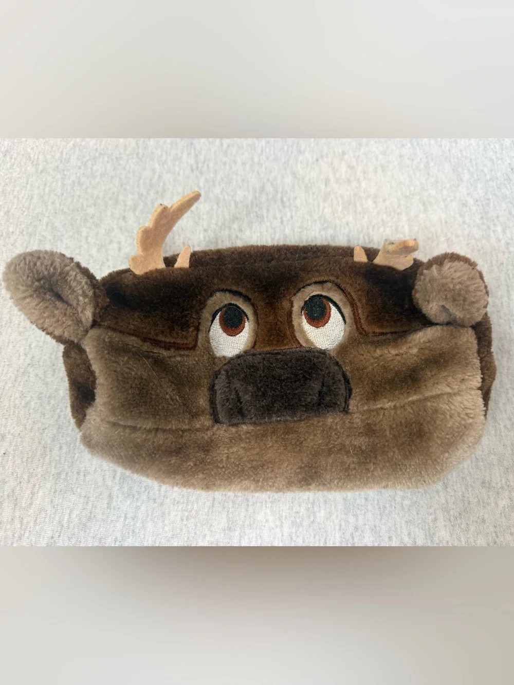 Disney Frozen 2 Sven Fuzzy Plush Pencil Pouch Brown